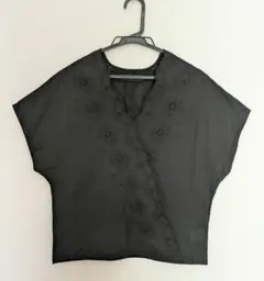 nano universe ナノ・ユニバース 半袖 ブラウス ブラック