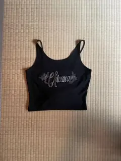 Chicana プリント タンクトップ 黒