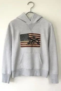 POLO JEANS COMPANY 星条旗ロゴ グレーパーカー M
