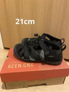 KEEN CNX ブラック サンダル キッズ　２１cm