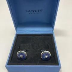 値下げ可　LANVIN ネイビー ラピスラズリ カフリンクスのサムネイル