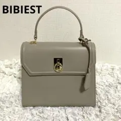 【BIBIEST】ショルダーバッグ ハンドバッグ 2way ベージュ