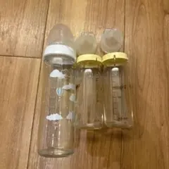 哺乳瓶セット　ガラス　(母乳実感100ml2本、NUK240ml)