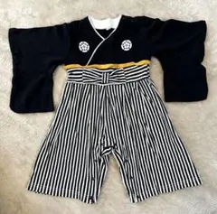 袴　ロンパース　80cm 黒