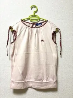 バーバリーブルーレーベル ノースリーブ ピンク トップス リボン付きサイズ38