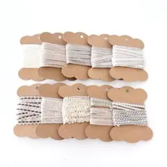 ヨーロッパ購入　ナチュラル素材　リボン レース テープ　まとめ売り　12種