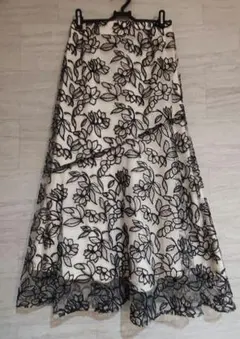 GRL 花柄刺繍バイカラーマーメイドスカート tu368 アイボリー S