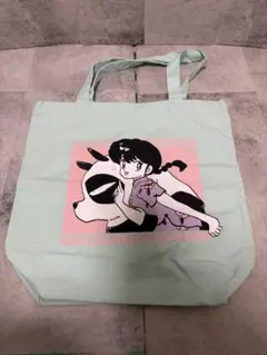 亂馬1/2 玄馬 托特包 薄荷綠 Village Vanguard 聯名