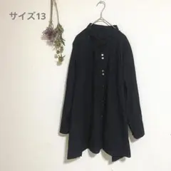 クリスチャンオジャール 個性的 シャツ 黒 大きめ ゆったり サイズ13 羽織