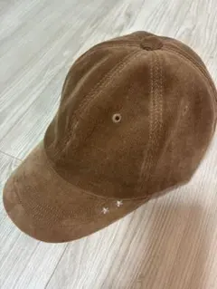 ブラウン コーデュロイキャップ 星刺繍のサムネイル