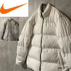 NIKEナイキ90sダウンジャケットリバーシブル中綿白ホワイトシルバーグレー希少