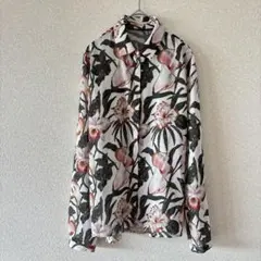 【美品】ZARA フラワープリント ボタニカル柄　長袖シャツ　S 即日発送