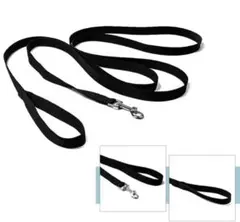 犬 リード 訓練　大型犬 中型犬 黒 ブラック 180cm