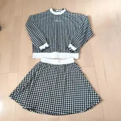 千鳥柄 スカート セットアップ 140