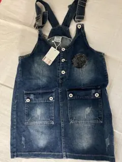 ビンテージダメージ系ジャンバースカート キッズ