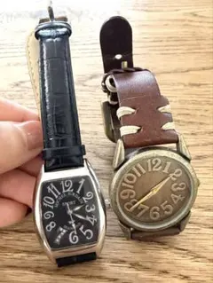 ジャンク品⚫️ビンテージ　アナログ腕時計2点セット
