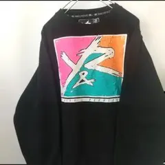 YOUNG&RECKLESS フロントロゴ スウェット ブラック XL 古着