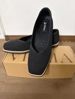 VIVAIA ビバイア フラットシューズ ブラック 黒 バレエシューズ - メルカリ