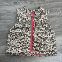 GAP ヒョウ柄 ベスト ピンク内側