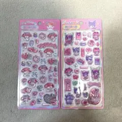 【正規品】日本未発売！サンリオ　マイメロ　クロミ　ぷくぷくシール　2点セット