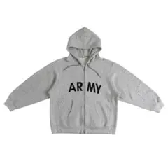 90s U.S.ARMY USA製 ジップ パーカー グレー TARON