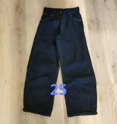 UNIQLO バギーカーブジーンズ 25 69NAVY