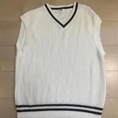 オーバーサイズVネックベスト　off-white Mサイズ