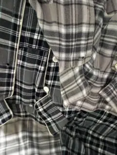 メンズ パジャマ チェック柄 グレー系
