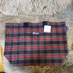 【タグ付き新品】ファミリア✖️スヌーピー　トートバッグ　ちぇっくトートバッグ