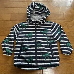 baby GAP 恐竜柄 ボーダー ジップアップパーカー 2歳のサムネイル