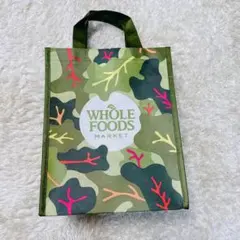 最新モデル【新品未使用】ホールフーズ　 エコバッグ　迷彩柄　wholefoods