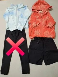 【3点セット】90cm 水着・ラッシュガードセット