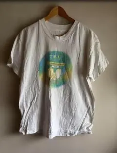 90s グッドレギュラー　アートt ホワイト　tシャツ　人体図　古着　半袖　白