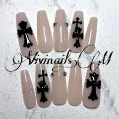 ネイルチップ ギャルネイル クロスネイル クロムネイル