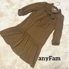 【断捨離価格】美品★any FAM ★小花柄ブラウン　ミニワンピ、チュニック