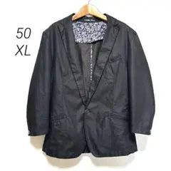 ハイダウェイニコル テーラードジャケット ペイズリー 濃紺 サイズ50 七分袖のサムネイル