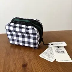 【✳︎新品未使用品✳︎】レスポートサック♡スクエア コスメクラシカルギンガム♡ポーチ