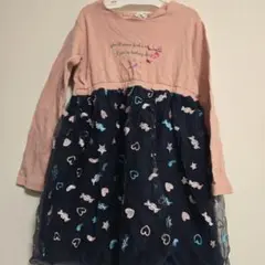 新品 SKAPE 刺繍入り長袖ワンピース 120cmのサムネイル