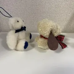 タオルの犬のぬいぐるみとクマのぬいぐるみ　プチギフト　プレゼント