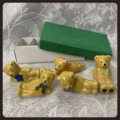 【新品未使用】くま　テディベア　陶器　箸置き　5個セット