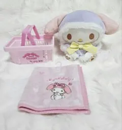 マイメロディ マスコット ミニバスケット タオル 3点セット