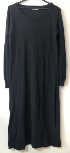 ロングワンピース　ニット　モード　SLY LANG スライ　ニットワンピ