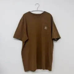Carhartt カーハート ポケットTシャツ 半袖 ブラウンMサイズ