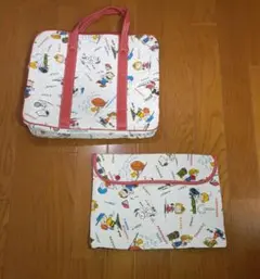 familiarキルティングバッグ&ブリーフケース二点セット　SNOOPYコラボ