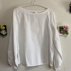Garnemeia ホワイト 長袖ブラウス