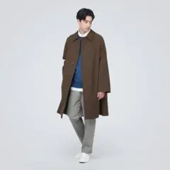 ブラウン ステンカラーコート