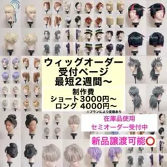 ウィッグオーダー 受付ページ セミオーダー 在庫品 - メルカリ