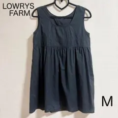 【LOWRYS FARM】ノースリーブ コットンチュニック（M）ブラックのサムネイル