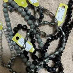 グレー・ブラック パールビーズセット