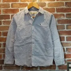 H&M ストライプ長袖シャツ ブルー/ホワイト